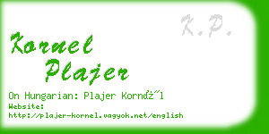 kornel plajer business card